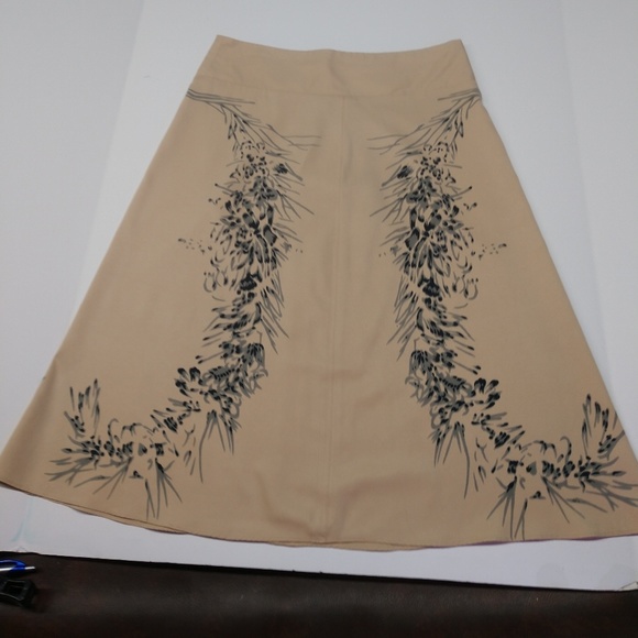 Free People skirt size 3 tan, blue, grey - Picture 2 of 7